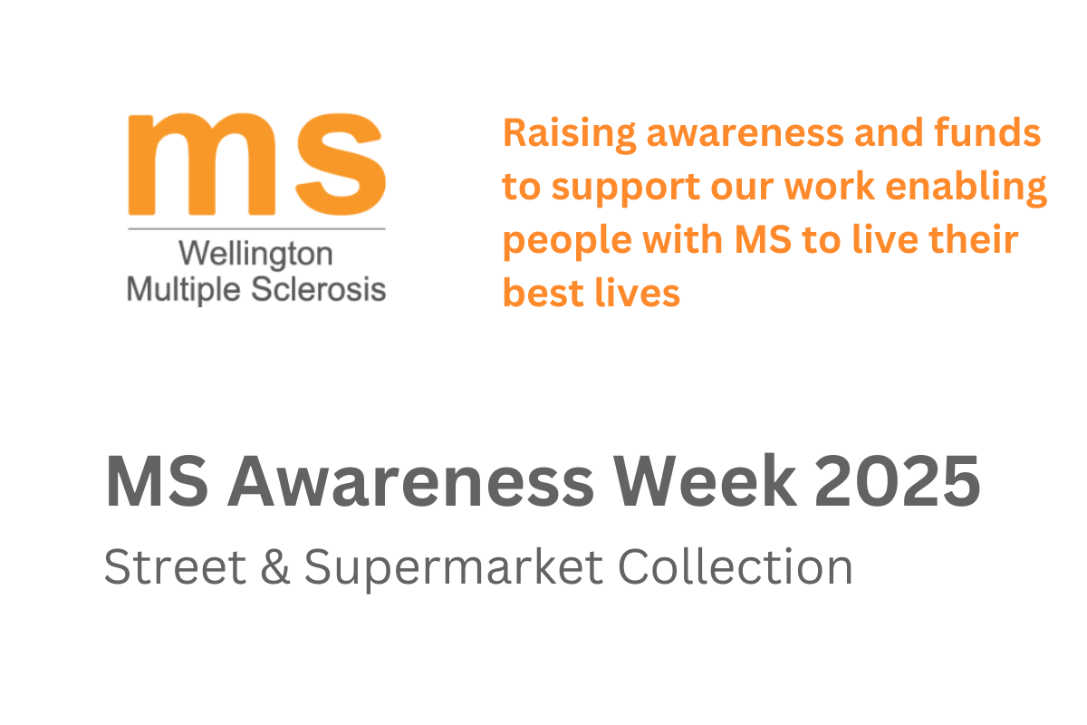 An image with the WMS logo and headings about the MS Awareness Week 2025 Street & Supermarket Collection